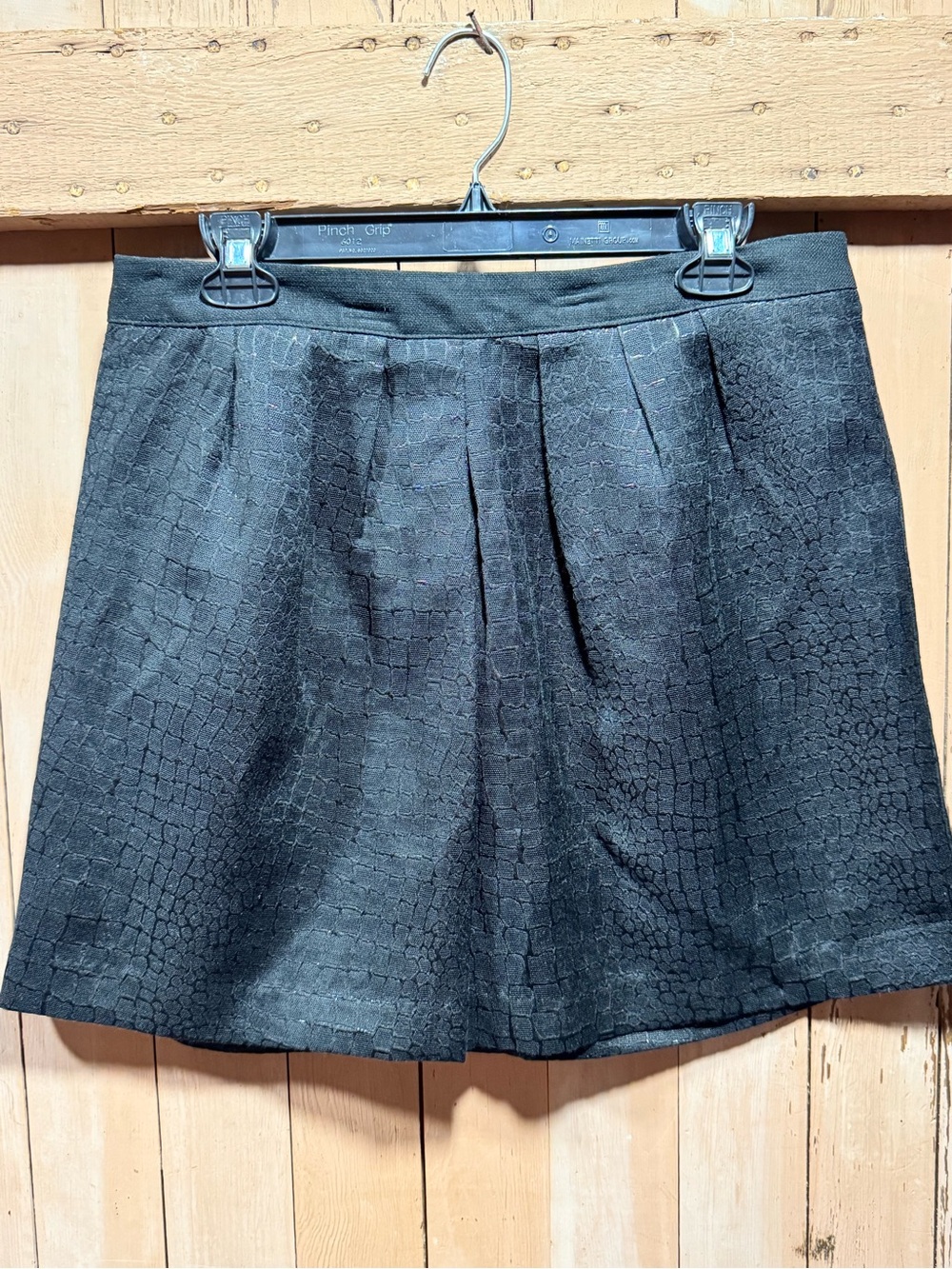 NWOT Black Textured Mini Skirt